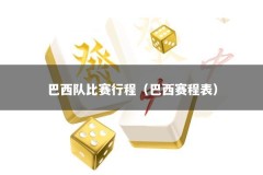 巴西队比赛行程（巴西赛程表）